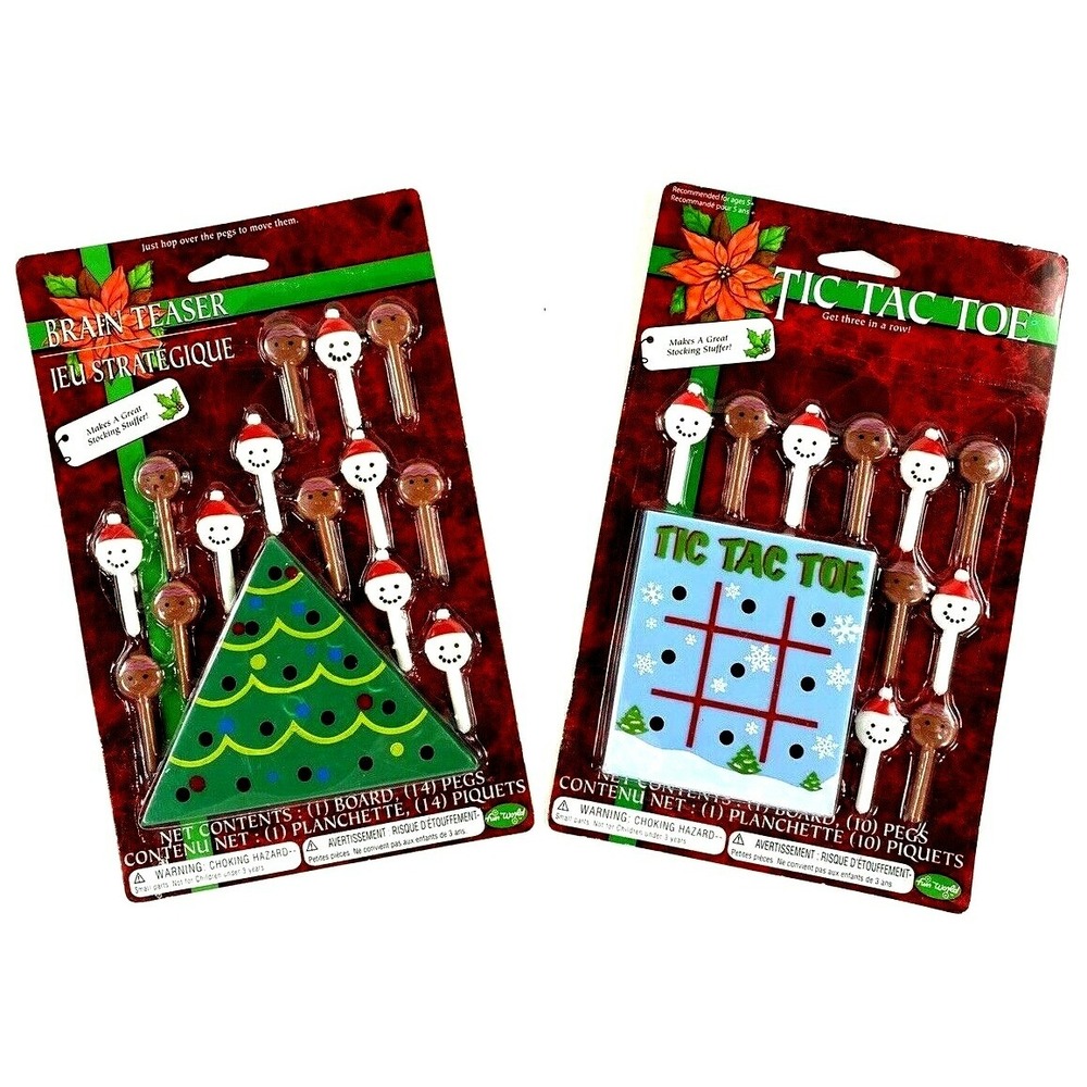 Christmas Stocking Stuffer Brain Teaser Action Puzzles - Lot of 2 - Brand New